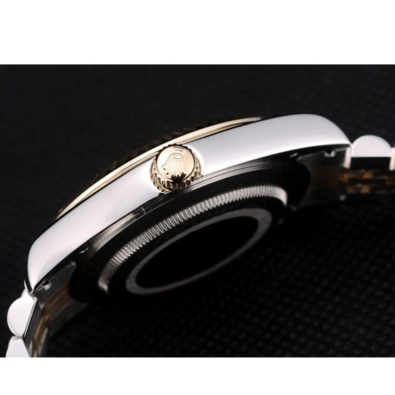 Aaa fake watches Gold 41978 Goldish Rolex Stainless Dial Bezel Steel DateJust Ribbed 0701